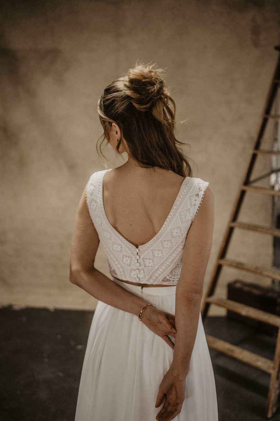 Brautoberteil Beau aus Spitze für die Hochzeit im Zweiteiler