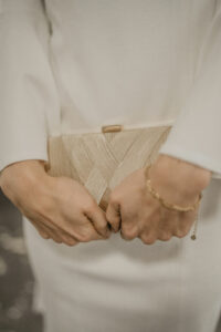 goldene Brauttasche clutch Luna