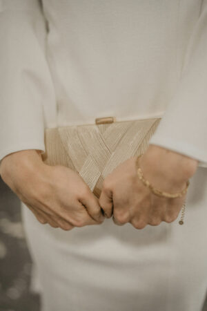 goldene Brauttasche clutch Luna