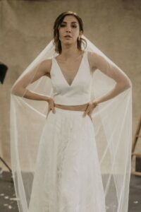 Zweiteiliges Brautkleid mit Brauttop Hudson
