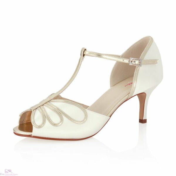 Elegante Brautschuhe Hira in gold ivory