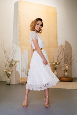 Brautkleid Willa midilang - Gr.36/38 & 38/40 SALE 499€